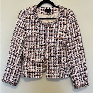 J.Crew Chic Multicolor Tweed Jacket